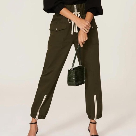 Marissa Webb Canvas Zip Jogger Pants - Picture 1 of 6